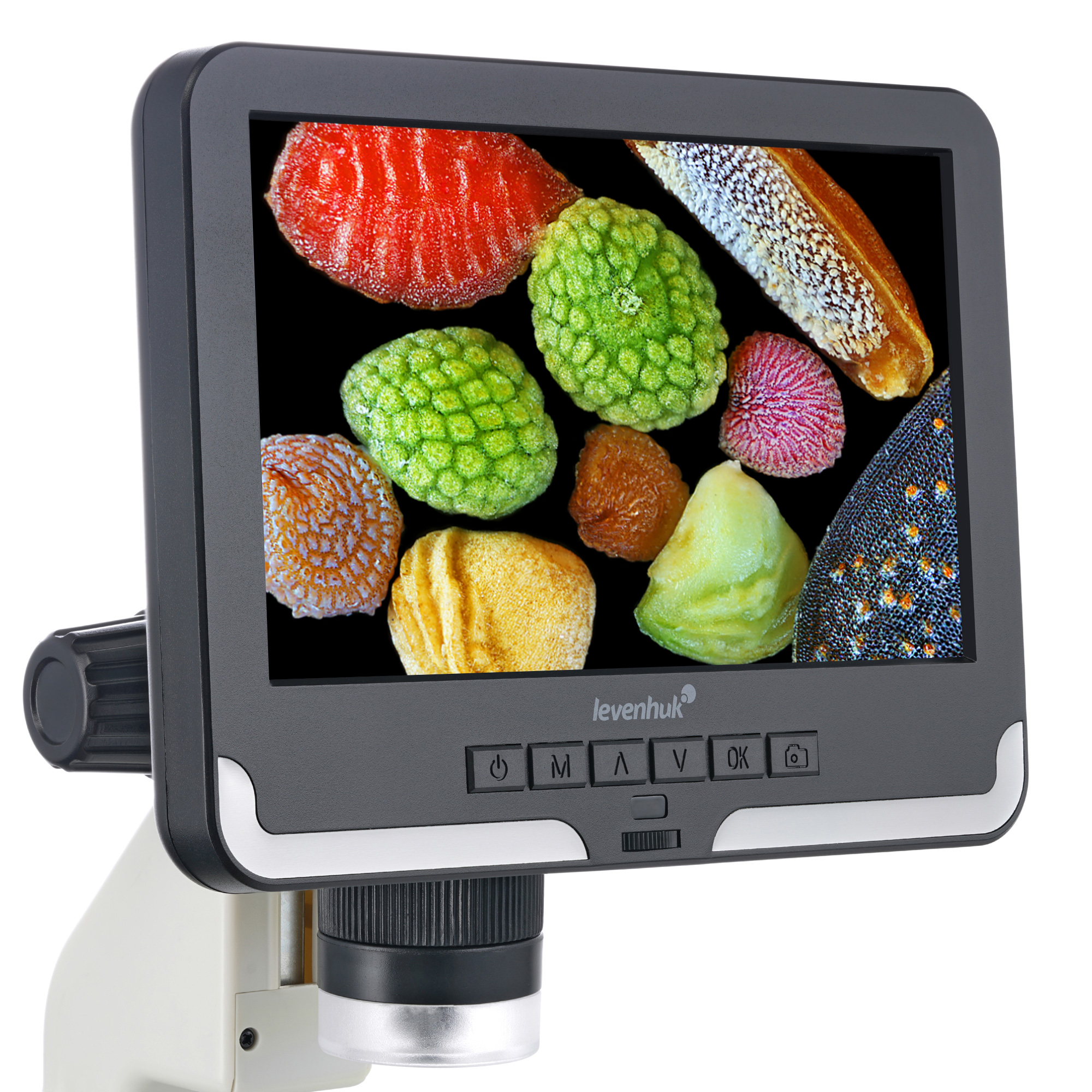 Микроскоп Levenhuk DM700 LCD Rainbow, с ЖК-экраном 17,8 см, 10x-50x (200x)